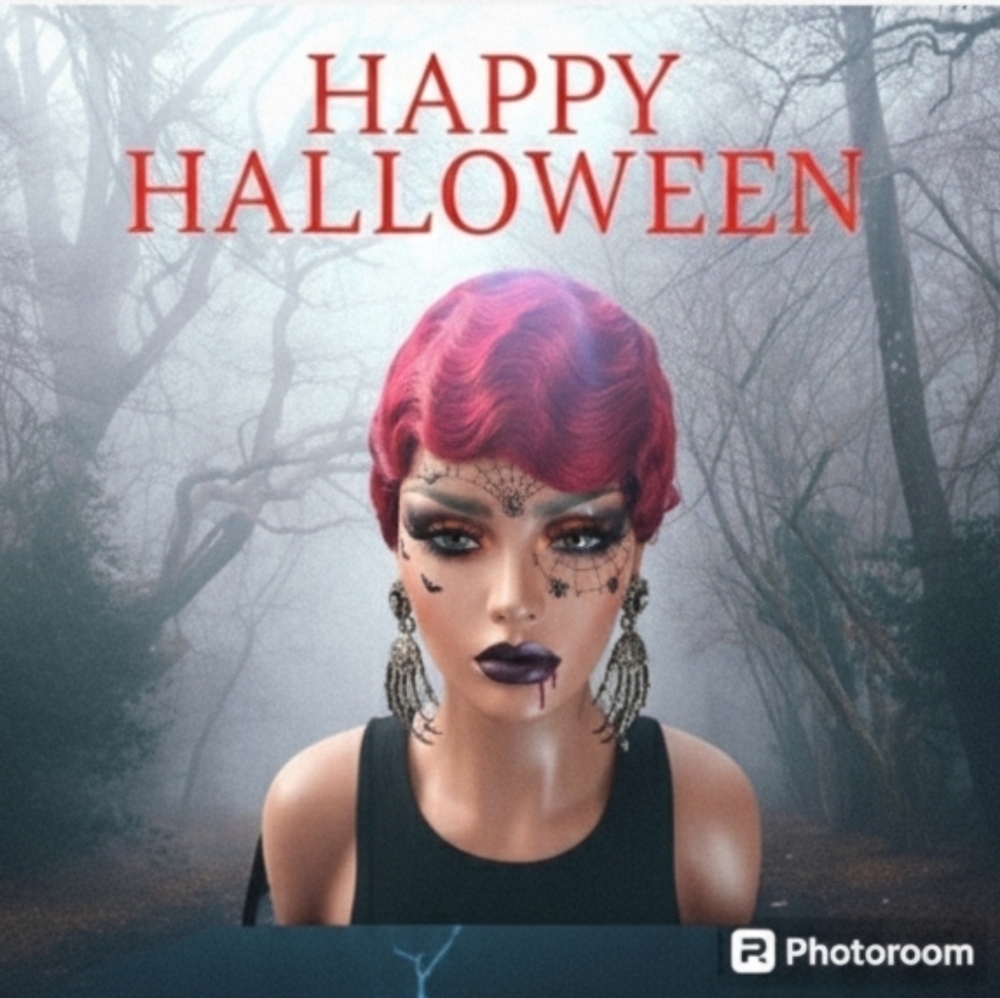 Burgundy Short Synthetic Wig Cosplay Costume